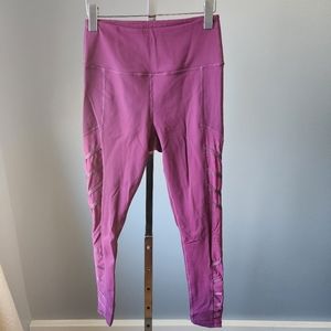 Buffbunny Elysium Mesh Side Panel High Rise Leggings Acai Purple Women's Medium.